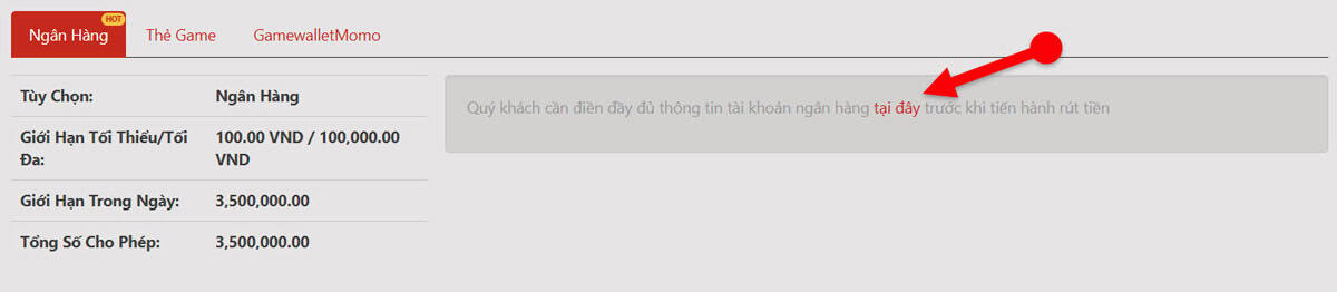 Bước 3: Thêm tài khoản ngân hàng