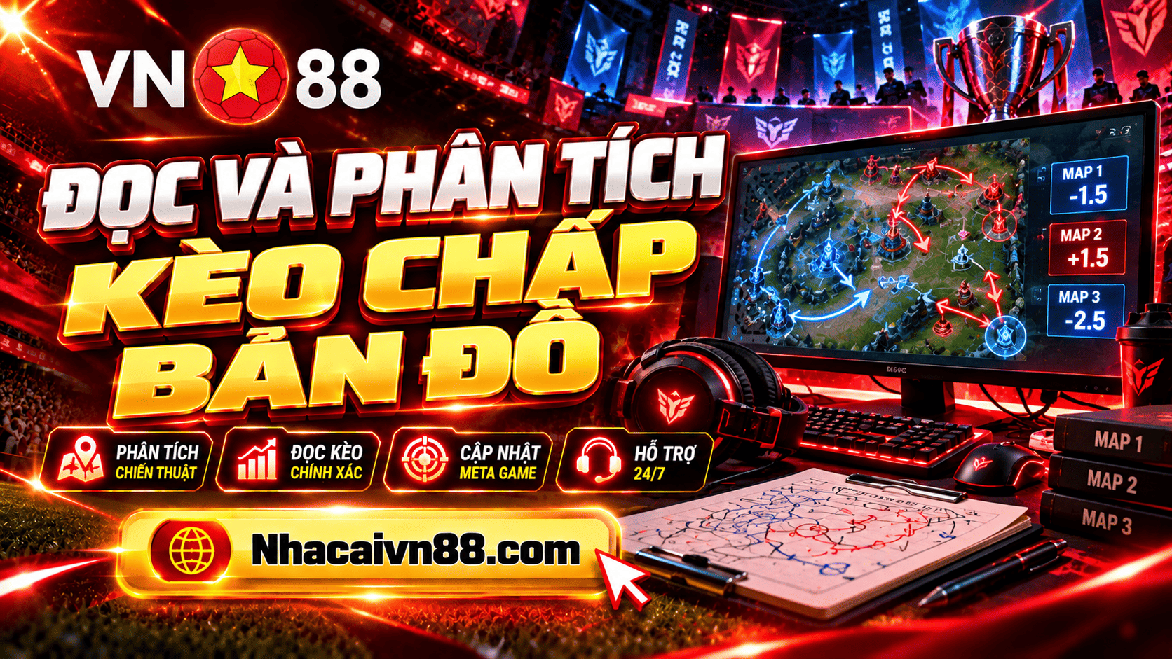 Kinh nghiệm đọc và phân tích kèo chấp bản đồ